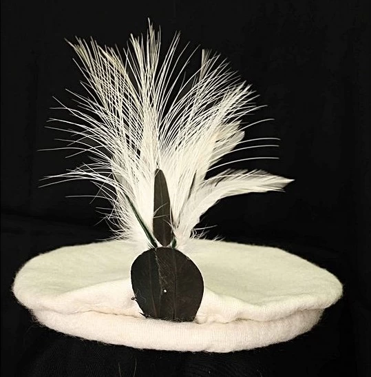 Traditional Gilgiti cap with Shaati Feather, Grooms cap of Gilgit Baltistan